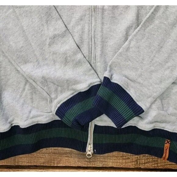 NWT Knowledge Cotton Apparel Full Zip Sweatshirt Mens M Gray Baseball Collar - Picture 2 of 11